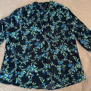 New Directions Petite Sheer Blouse